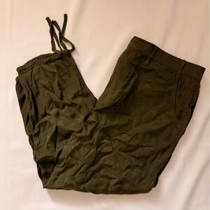 Anthropologie Olive Green Track Pants